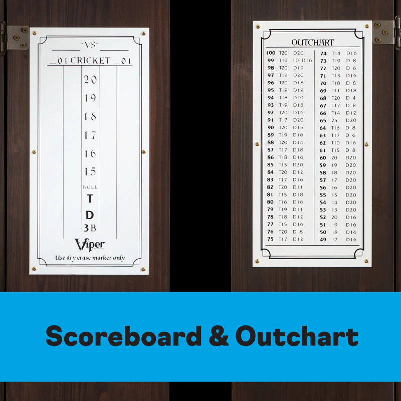 Viper Metropolitan Espresso Steel Tip Dartboard Cabinet - Image 4
