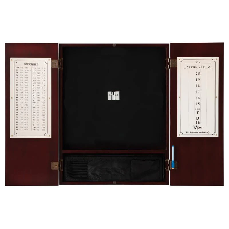 Viper Metropolitan Mahogany Steel Tip Dartboard Cabinet, Viper Dead-On Bristle Dartboard, Viper Underground Raven Steel Tip Darts 25 Grams - Image 2