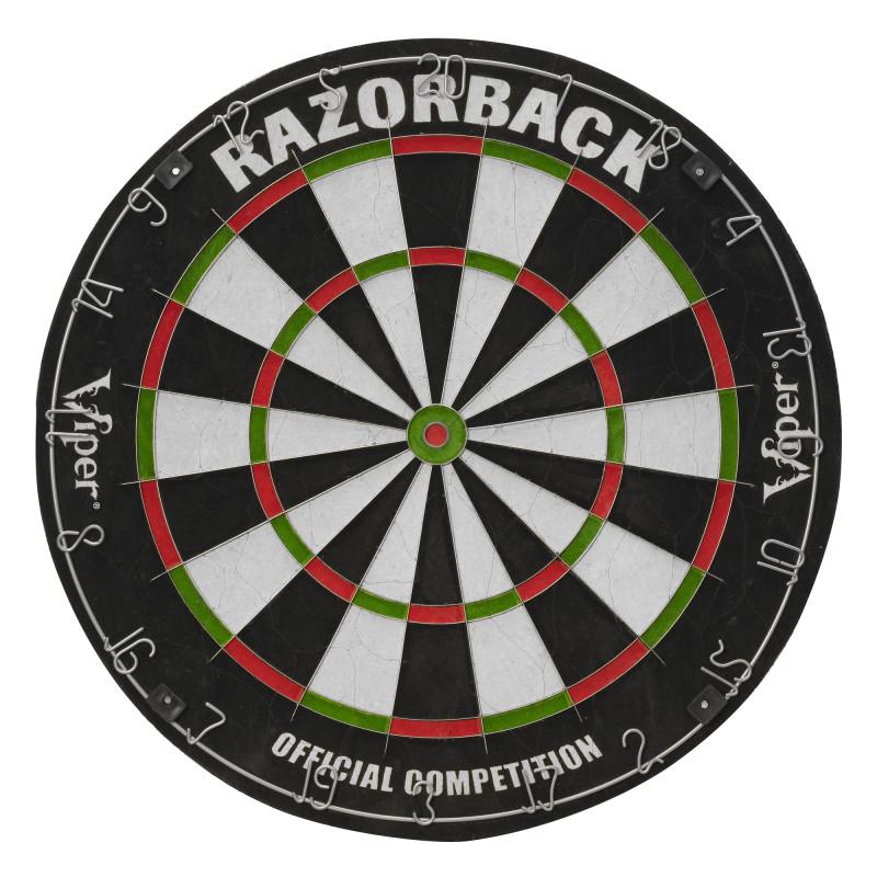 Viper Razorback Sisal Dartboard, Hudson Cabinet, Black Mariah Steel Tip Darts & Shadow Buster Dartboard Light Bundle - Image 3