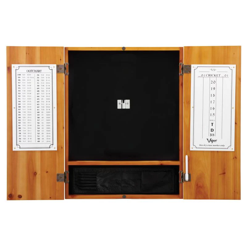 Viper Shot King Sisal Dartboard, Metropolitan Oak Cabinet & Shadow Buster Dartboard Lights - Image 2