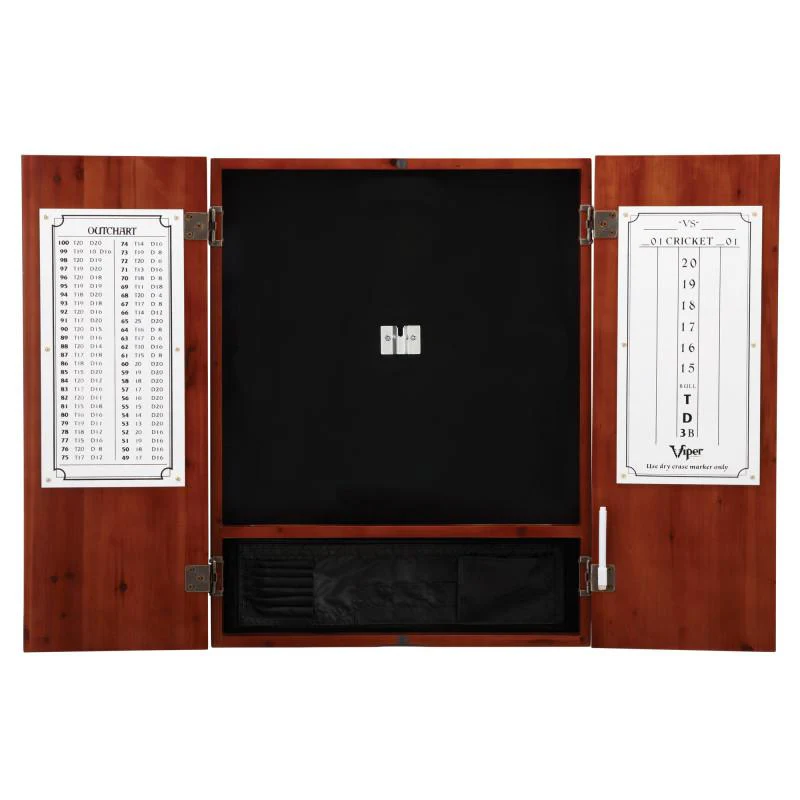 Viper Shot King Sisal Dartboard, Metropolitan Cinnamon Cabinet, Shadow Buster Dartboard Lights & Laser Throw Line Marker - Image 2