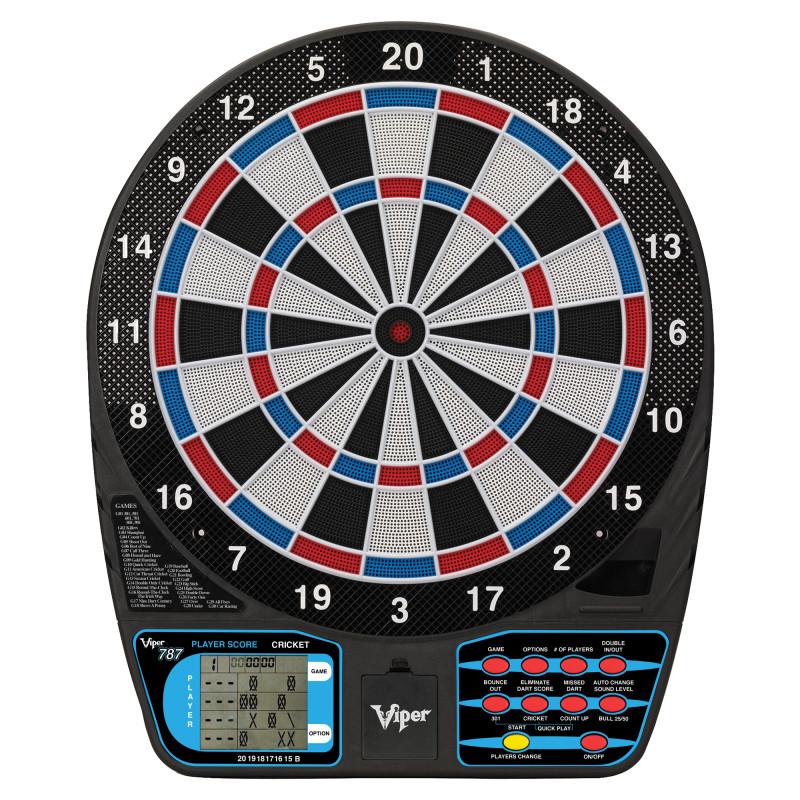 Viper 787 Electronic Dartboard, Metropolitan Mahogany Cabinet, "The Bull Starts Here" Throw Line Marker & Shadow Buster Dartboard Lights - Image 3