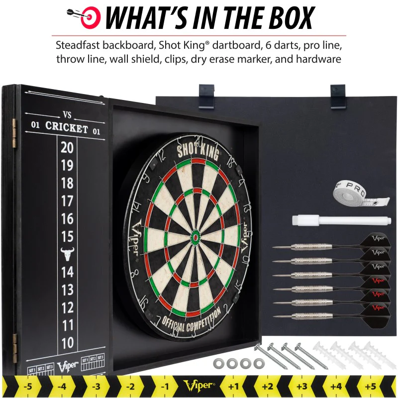 Viper Steadfast Backboard with Shot King Sisal Dartboard - Image 3