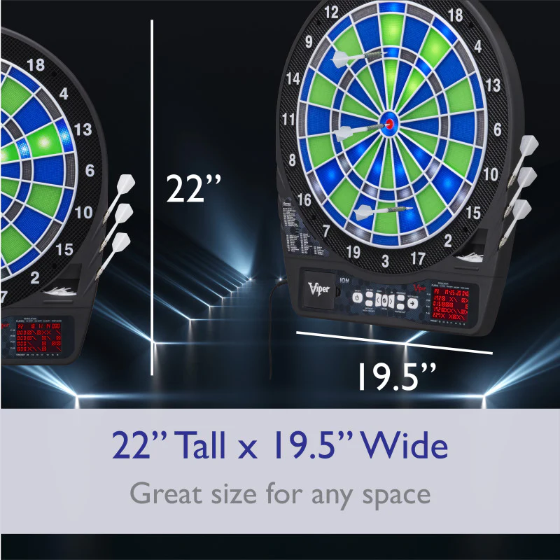 Viper Ion Illuminated Electronic Dartboard, 15.5" Regulation Target - Image 12