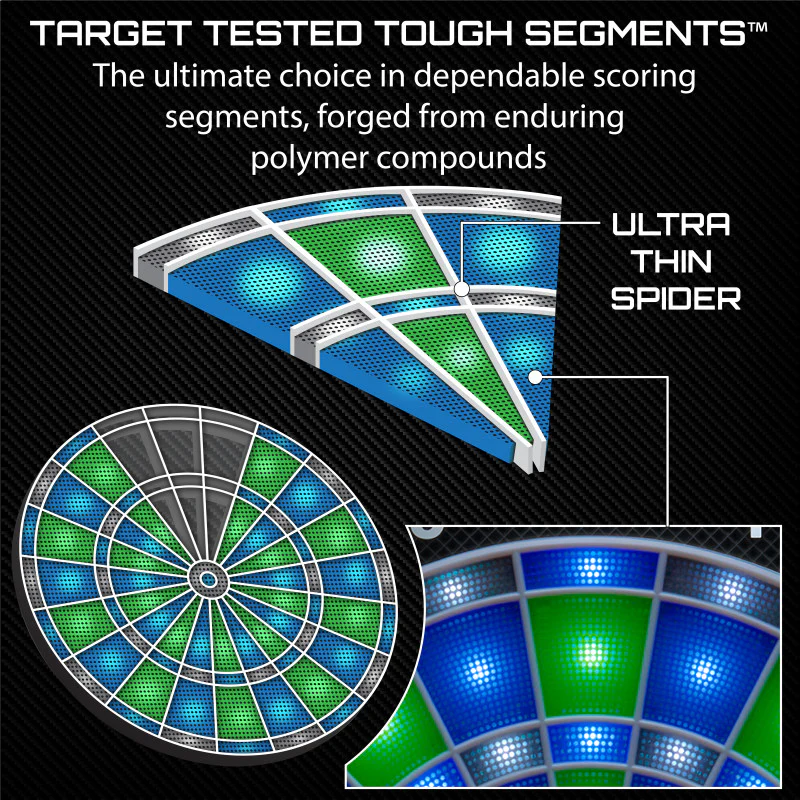 Viper Ion Illuminated Electronic Dartboard, 15.5" Regulation Target - Image 14