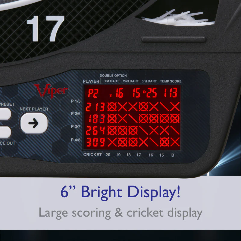 Viper Ion Illuminated Electronic Dartboard, 15.5" Regulation Target - Image 3