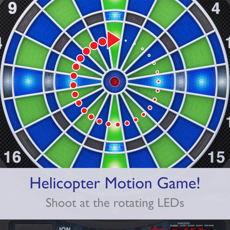 Viper Ion Illuminated Electronic Dartboard, 15.5" Regulation Target - Image 8