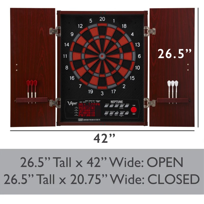 Viper Neptune Electronic Dartboard and Cabinet Hybrid, 15.5" Regulation Target - Image 4