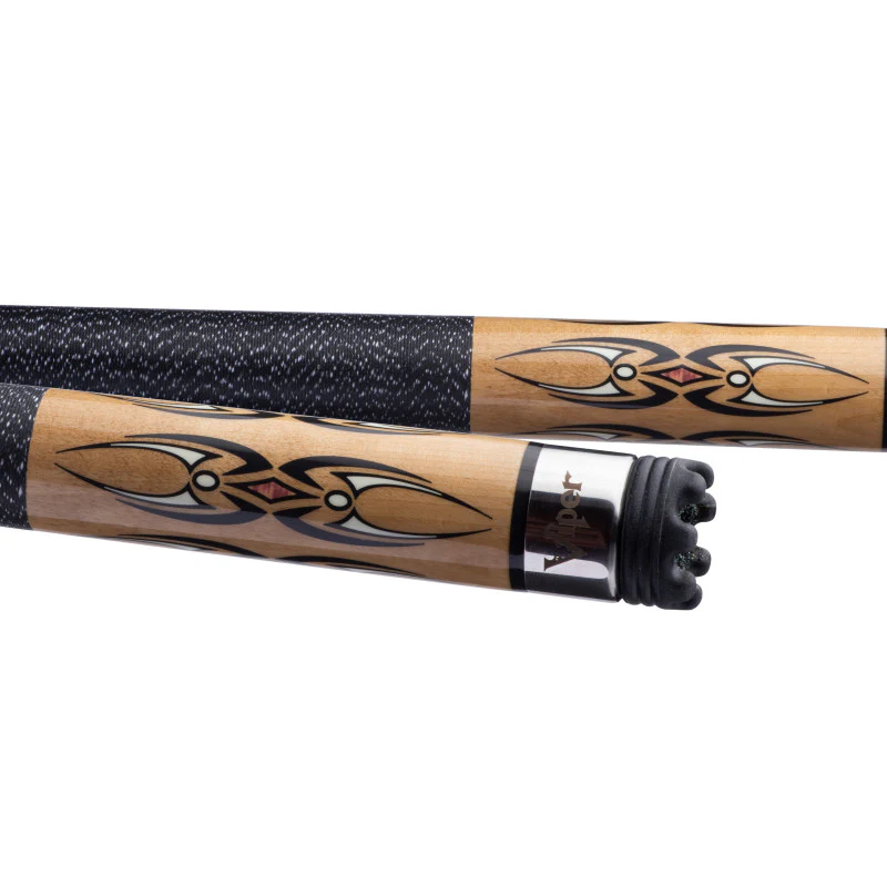 Viper Sinister Black and White Wrap with Brown Stain Billiard/Pool Cue Stick - Image 4