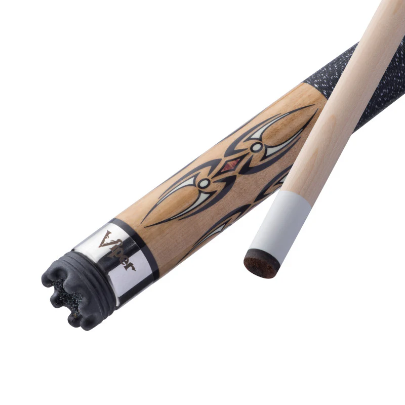 Viper Sinister Black and White Wrap with Brown Stain Billiard/Pool Cue Stick - Image 5