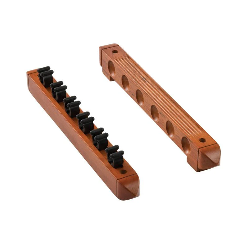 Viper One Piece 36" Maple Bar Cue 14 Ounce, Viper One Piece 57" Maple Bar Cue 19 Ounce, Viper One Piece 57" Maple Bar Cue 20 Ounce, and Fat Cat Oak 6 Cue 2-Piece Wall Cue Rack - Image 4