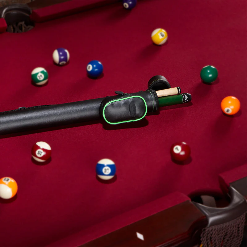 Casemaster Q-Vault Supreme Black with Green Trim Cue Case - Image 9