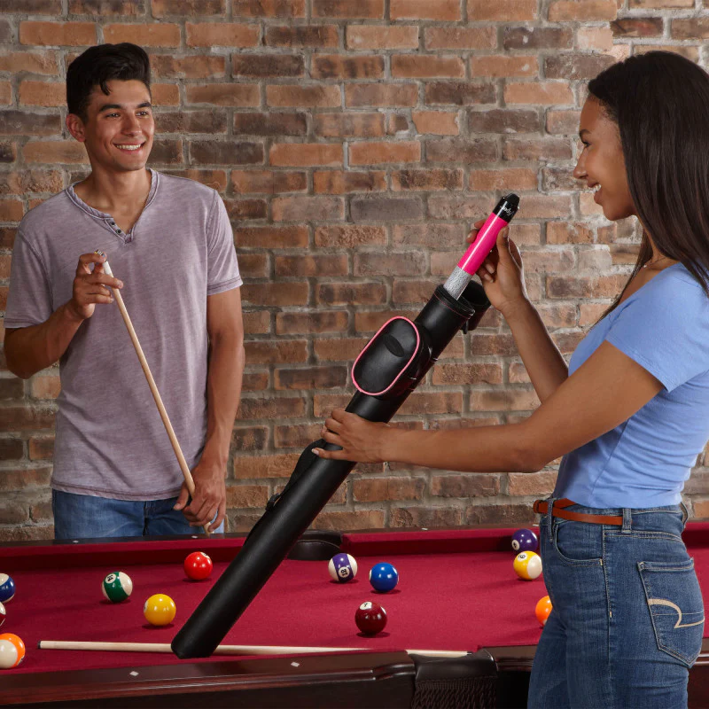 Casemaster Q-Vault Supreme Black with Pink Trim Cue Case - Image 8