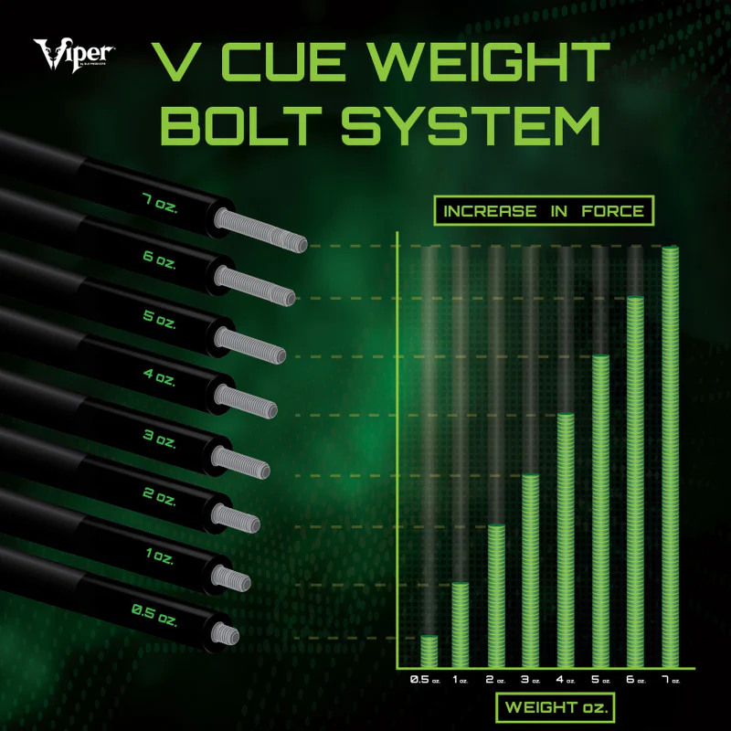 Viper Professional Cue Weight Bolt System 7 oz. - Image 3