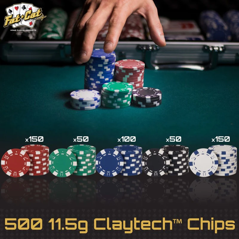 Fat Cat 500Ct Texas Hold'Em Poker Chip Set - Image 2
