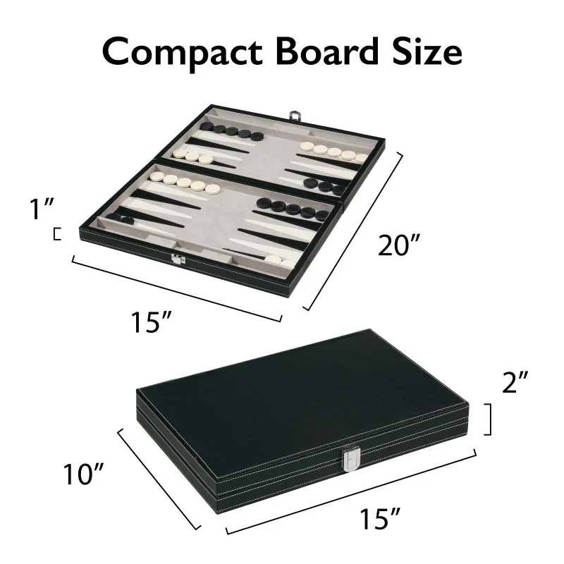 Mainstreet Classics Classic 15" Backgammon Set - Image 3