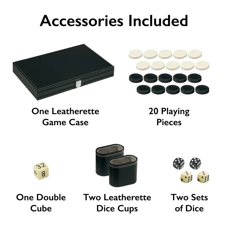 Mainstreet Classics Classic 15" Backgammon Set - Image 6