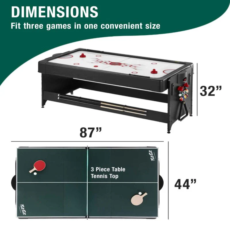 Fat Cat Original 3-in-1 Green 7' Pockey™ Multi-Game Table - Image 9