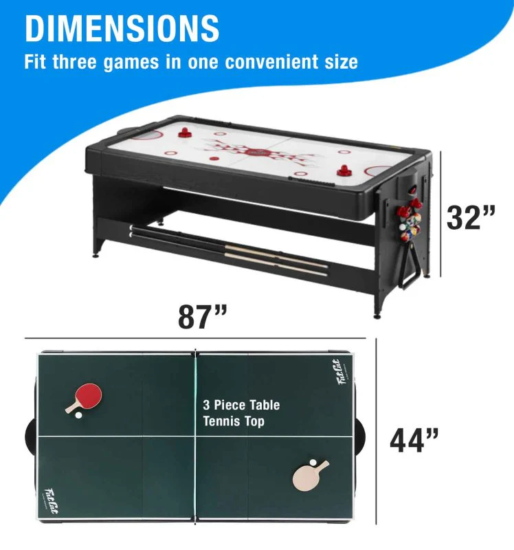 Fat Cat Original 3-in-1 Blue 7' Pockey™ Multi-Game Table - Image 3