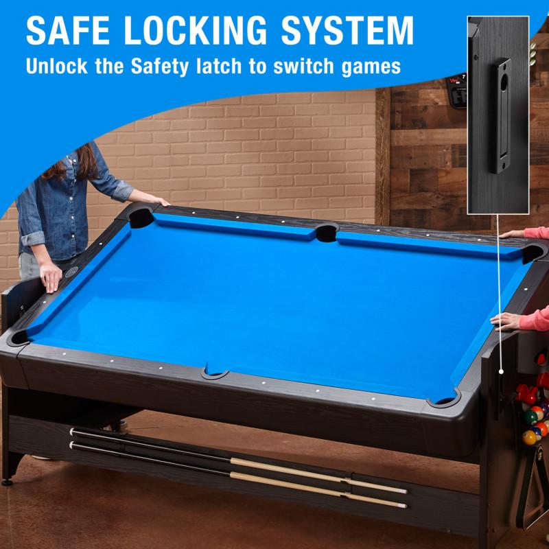 Fat Cat Original 3-in-1 Blue 7' Pockey™ Multi-Game Table - Image 6