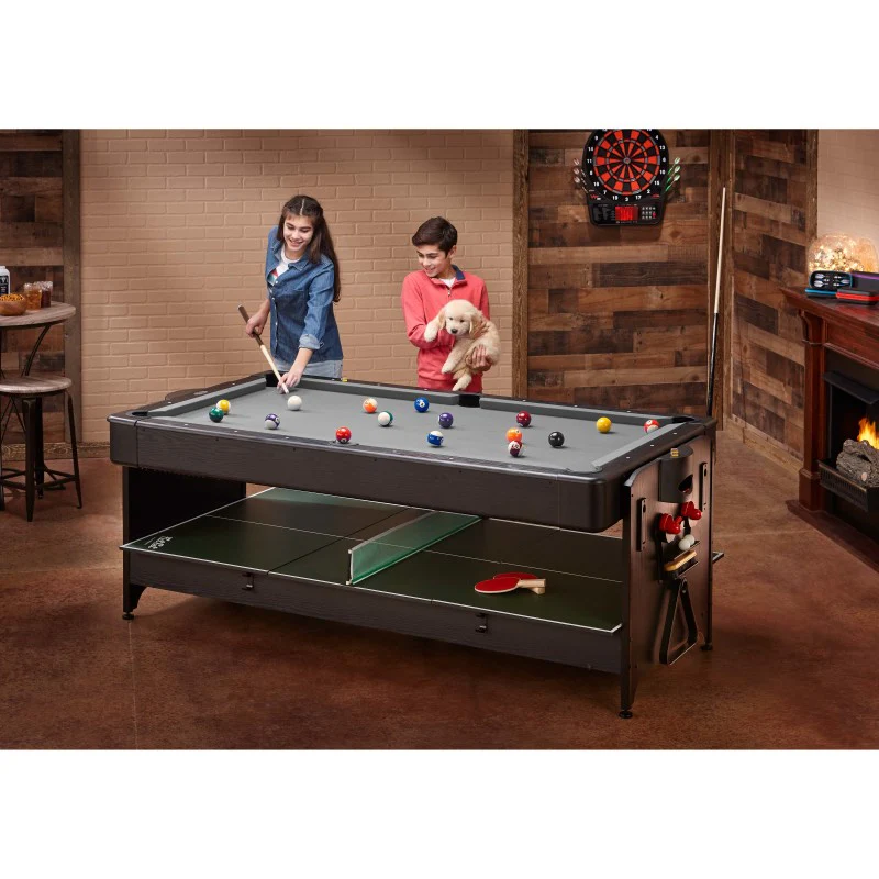 Fat Cat Original 3-in-1 Grey 7' Pockey™ Multi-Game Table - Image 4