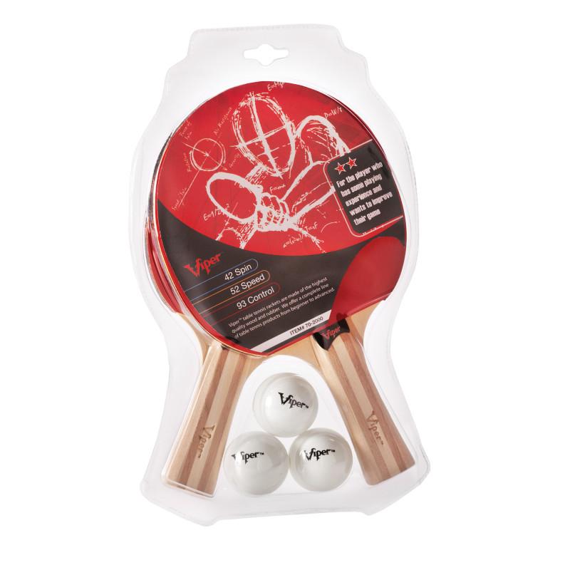 Viper Two Star Tennis Table Two Racket and Three Ball Set - Image 2