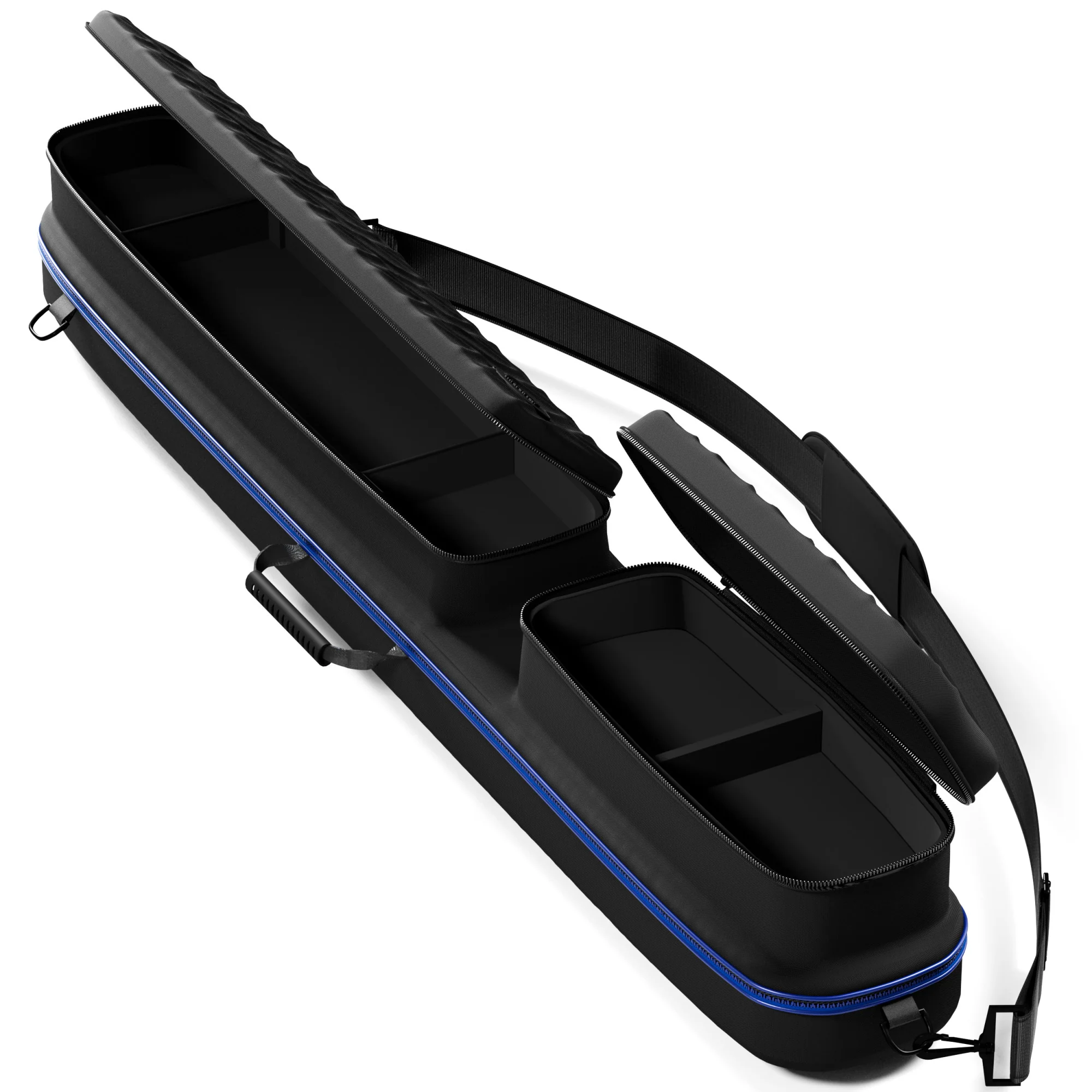 Casemaster Parallax Diamond Billiard Cue Case (Pool Stick Case) | Blue - Image 2