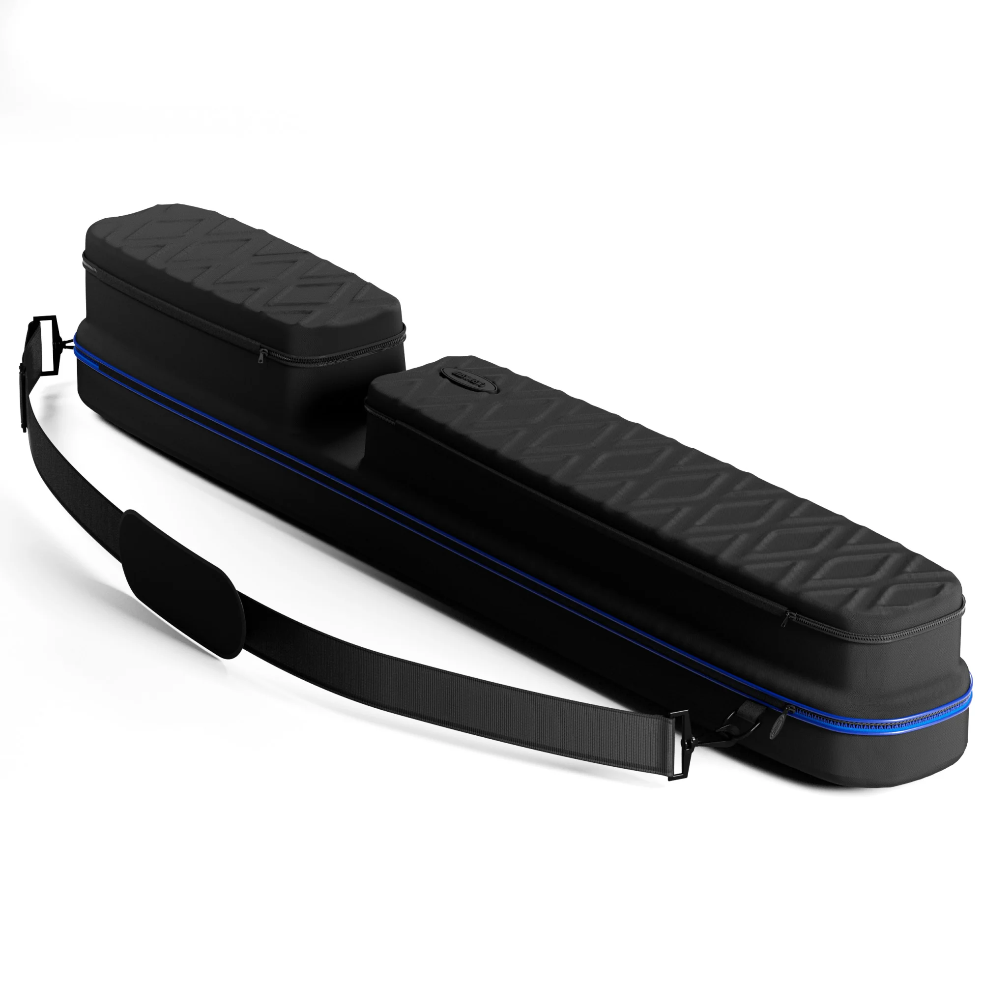 Casemaster Parallax Diamond Billiard Cue Case (Pool Stick Case) | Blue - Image 4