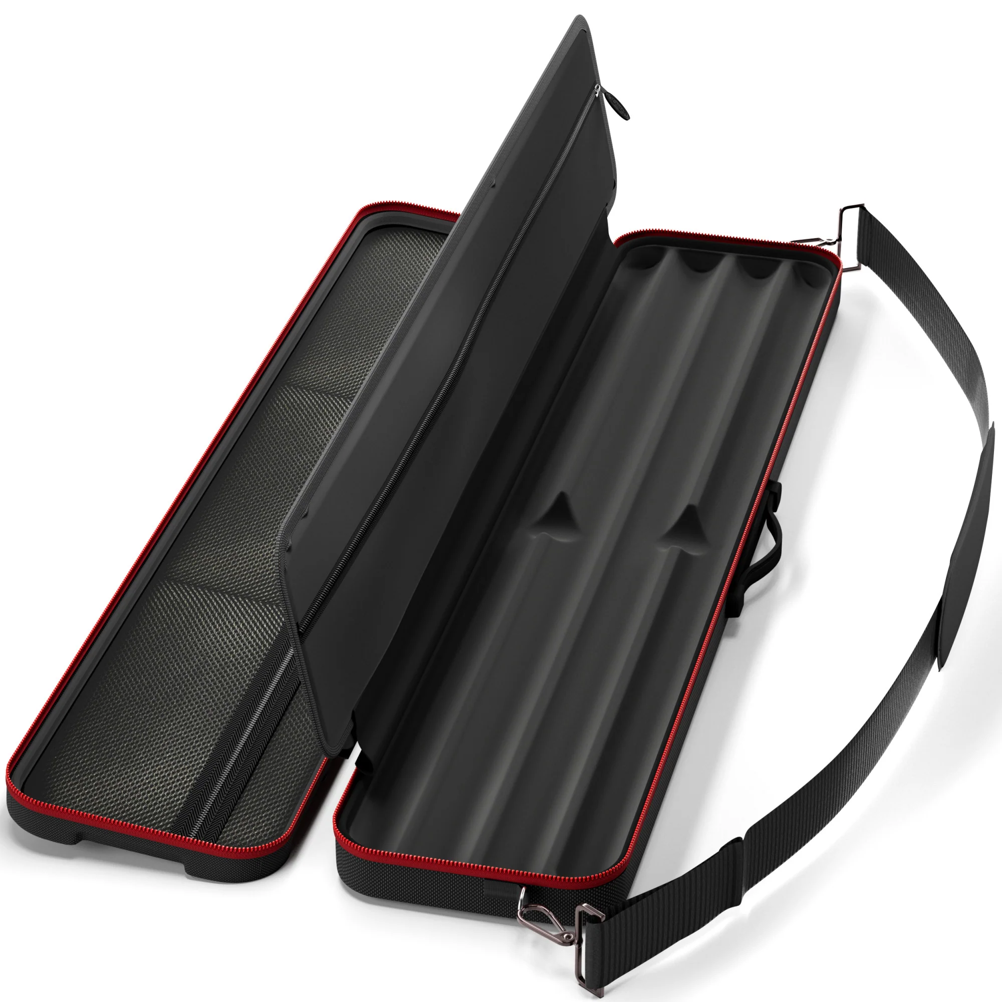 Casemaster Parallax Guard Billiard Cue Case (Pool Stick Case) | Red - Image 3