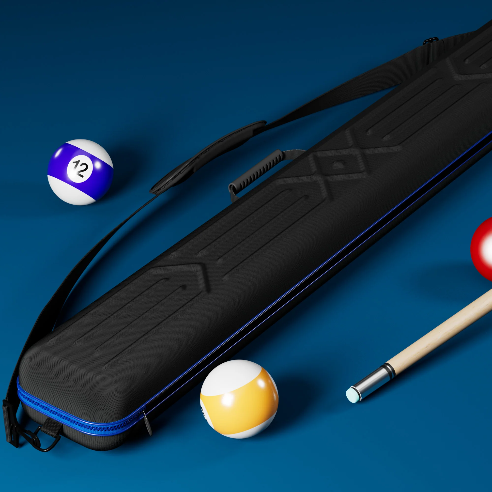 Casemaster Parallax Pro Billiard Cue Case (Pool Stick Case) | Blue - Image 6