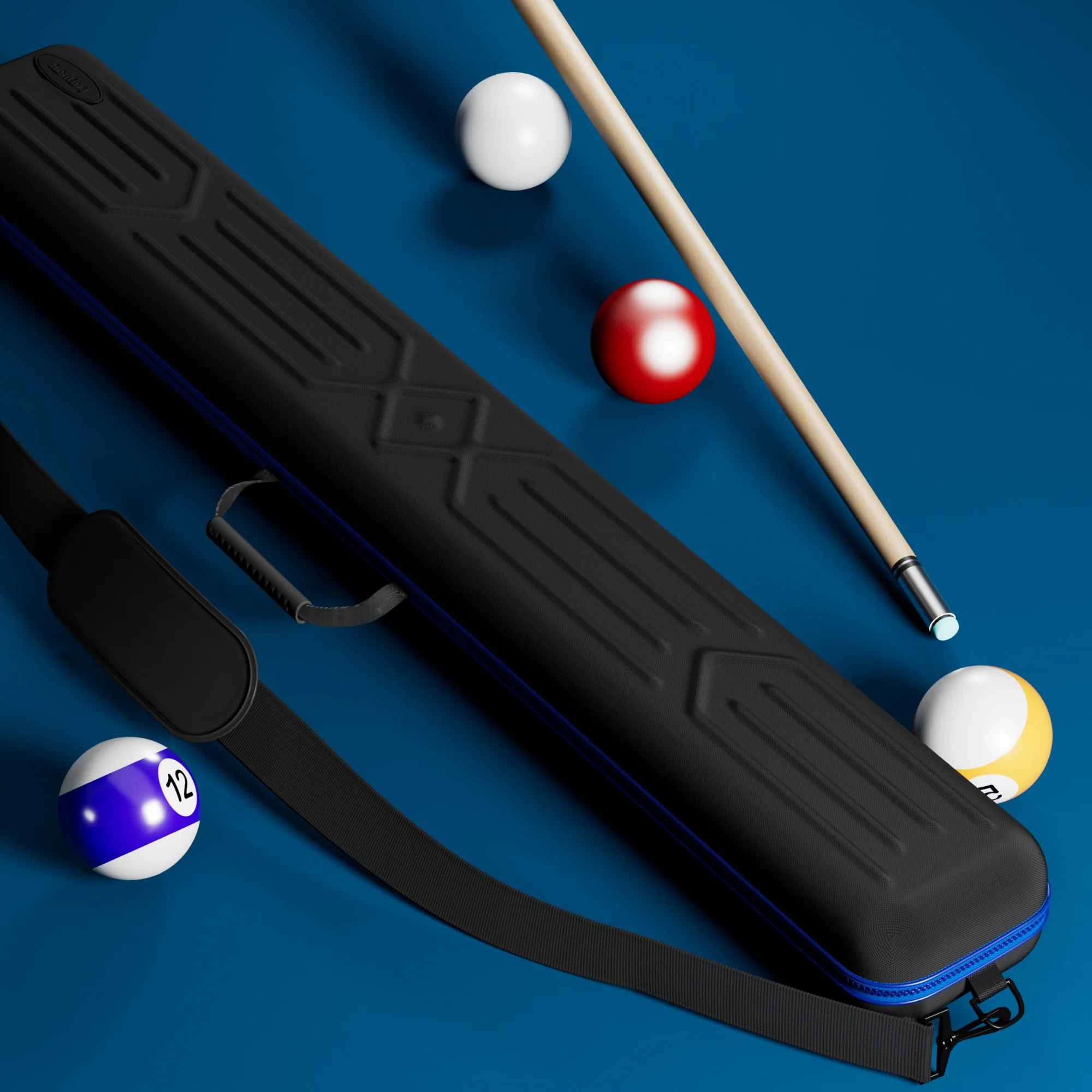 Casemaster Parallax Pro Billiard Cue Case (Pool Stick Case) | Blue - Image 7