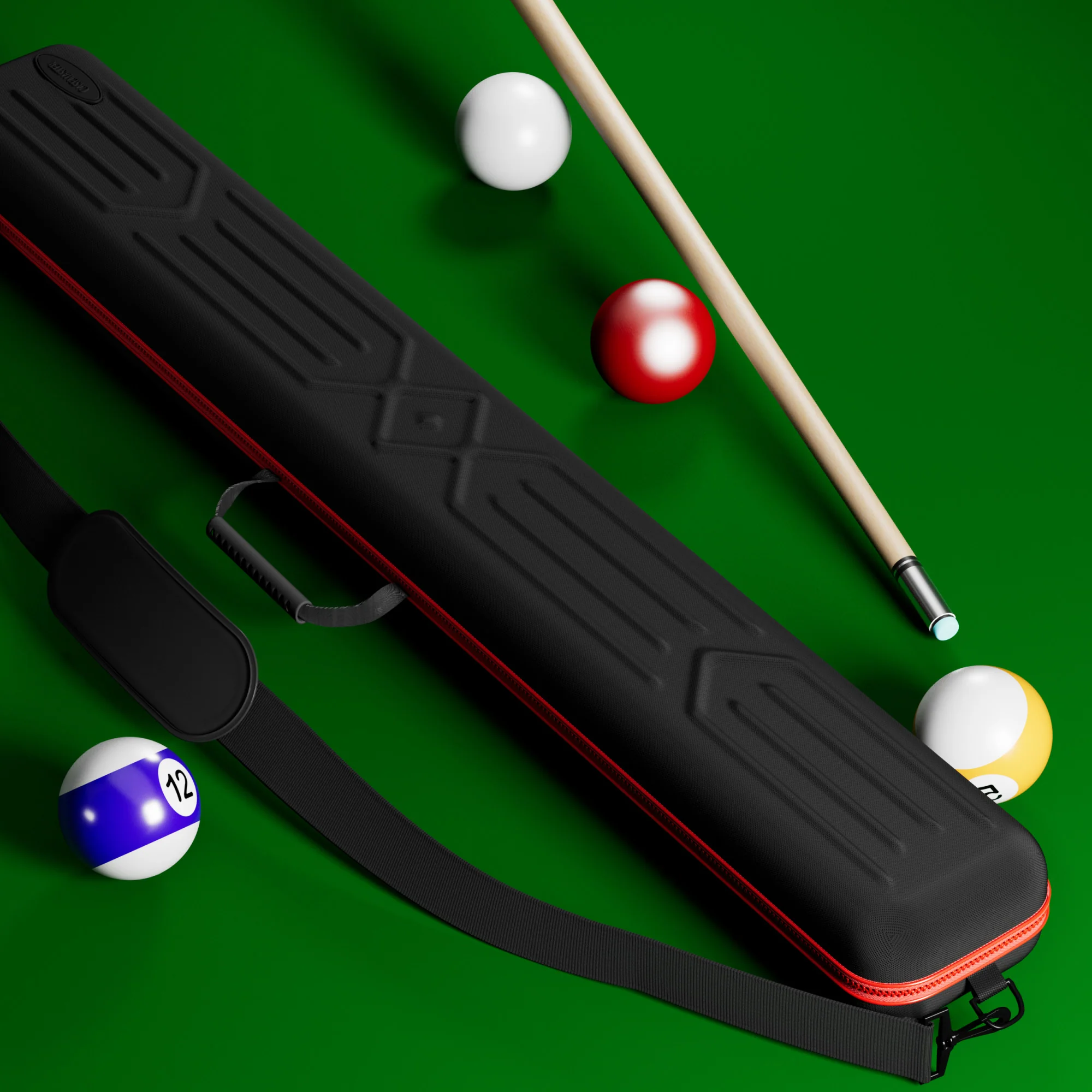 Casemaster Parallax Pro Billiard Cue Case (Pool Stick Case) | Red - Image 7