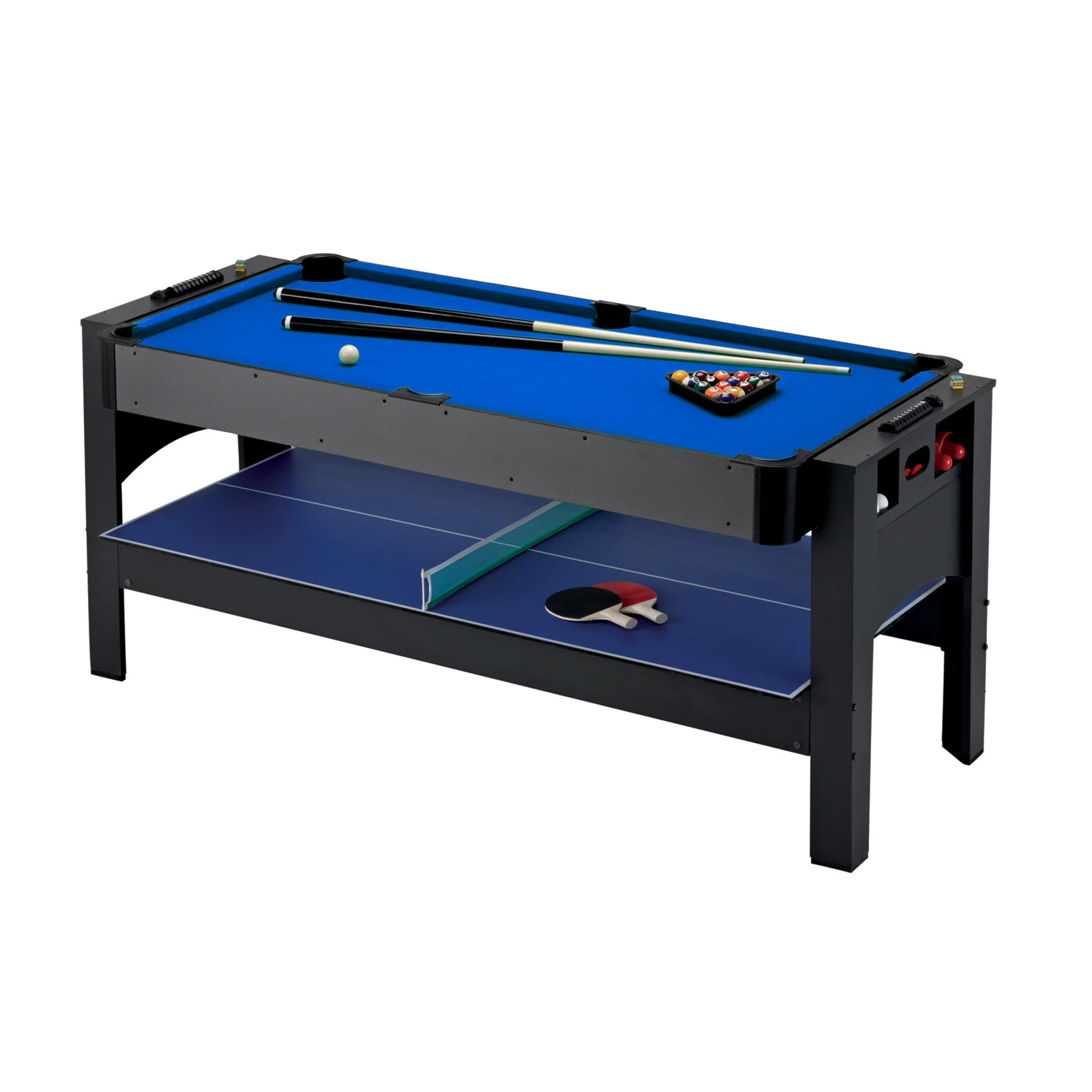 Fat Cat 3-in-1 6' Flip Multi-Game Table Blue Top - Image 13