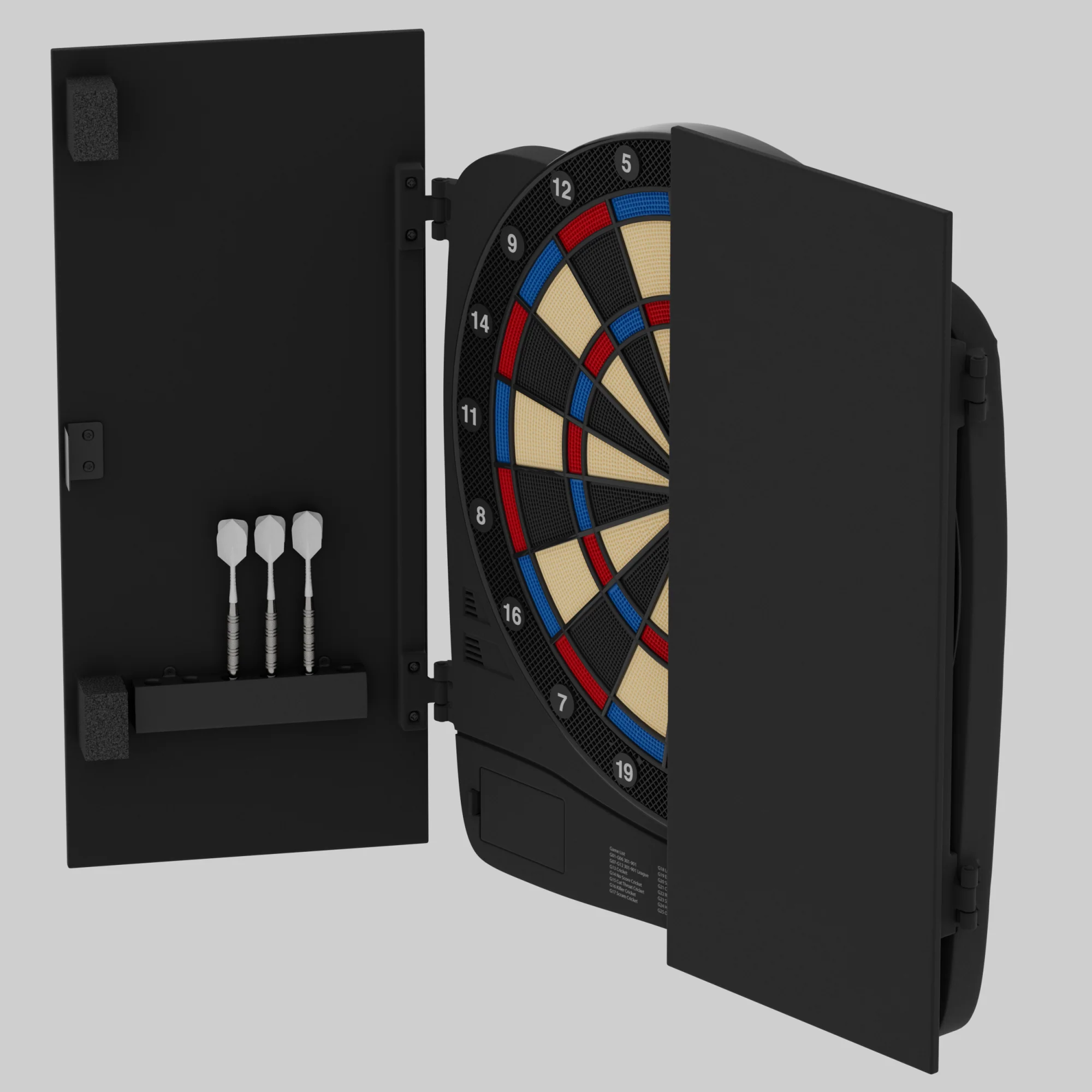 Fat Cat Cam Electronic Dartboard, 13.5" Compact Target Dartboard Cabinet - Image 4