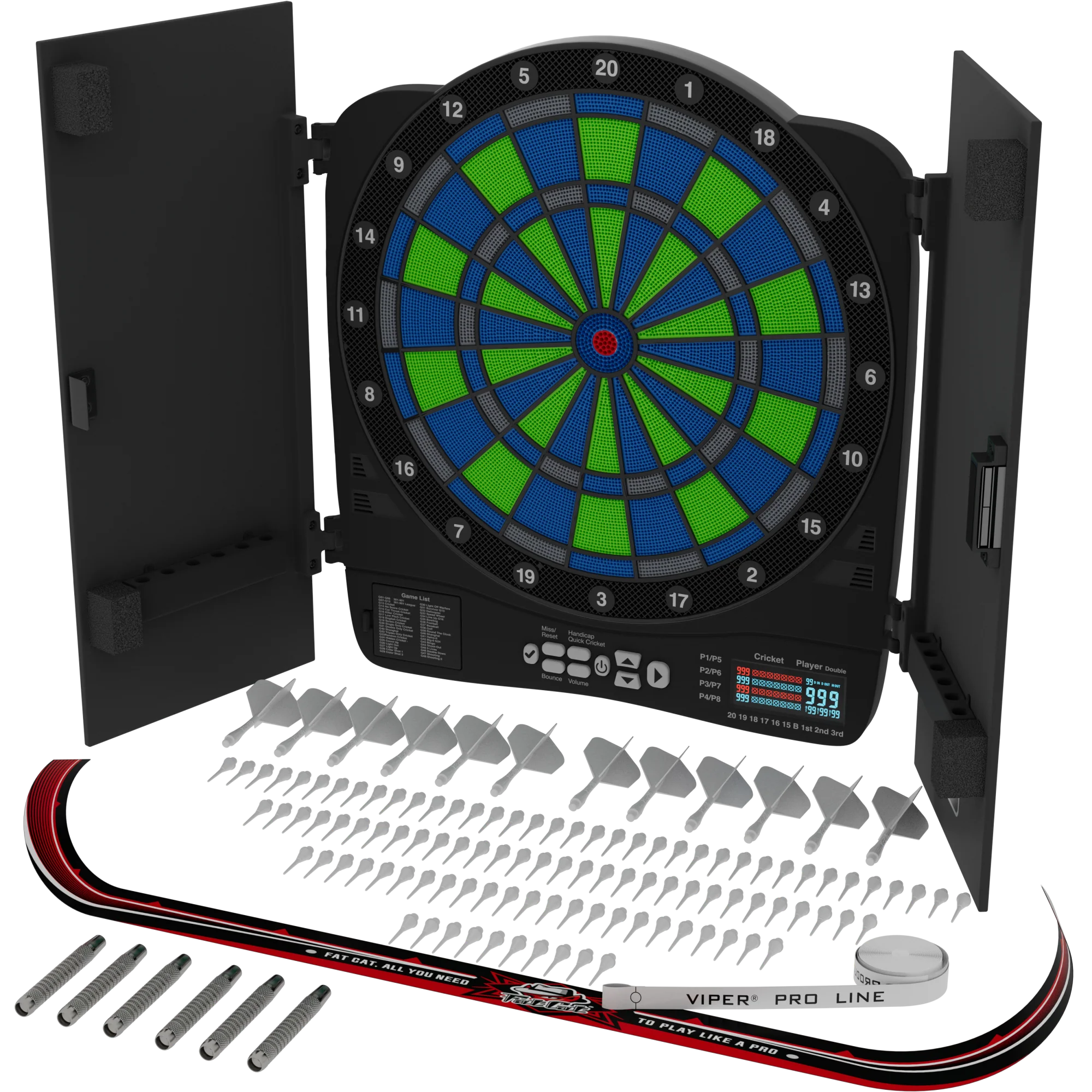 Fat Cat Rega Electronic Dartboard, 13.5" Compact Target Dartboard Cabinet - Image 4