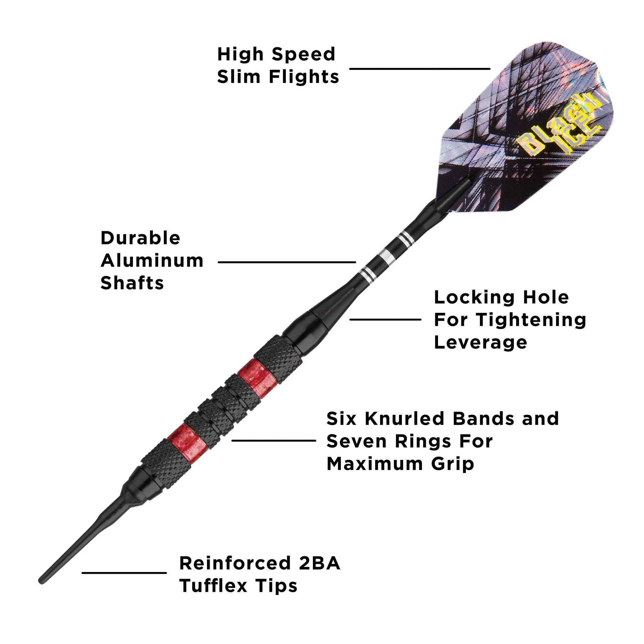 [OPEN BOX]  Viper Black Ice Red Soft Tip Darts - Image 2