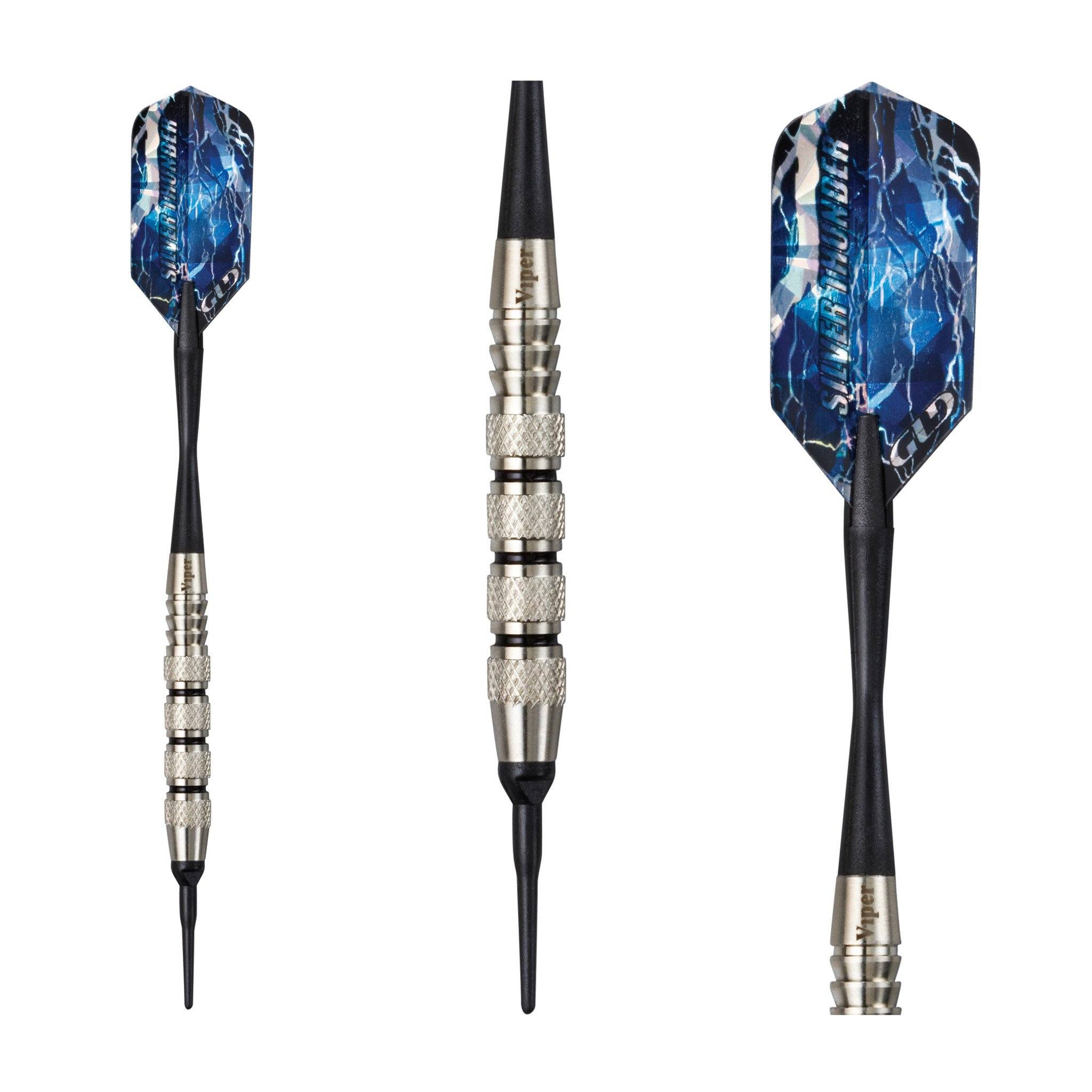 [OPEN BOX]  Viper Silver Thunder Darts Soft Tip Darts 4 Knurled Rings 16 Grams - Image 3