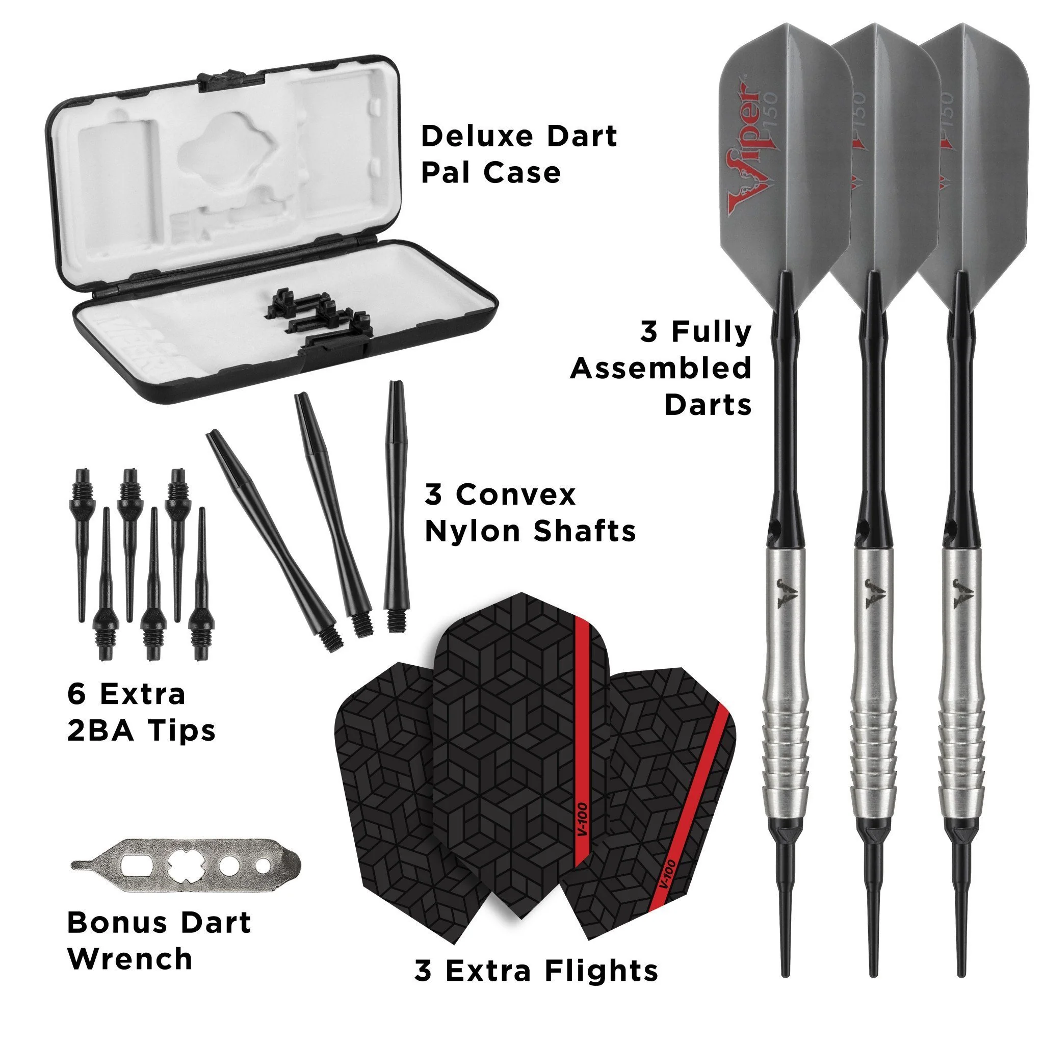 [OPEN BOX]  Viper V-Factor Darts 90% Tungsten Soft Tip Darts Shark Fin Barrel 20 Grams - Image 4