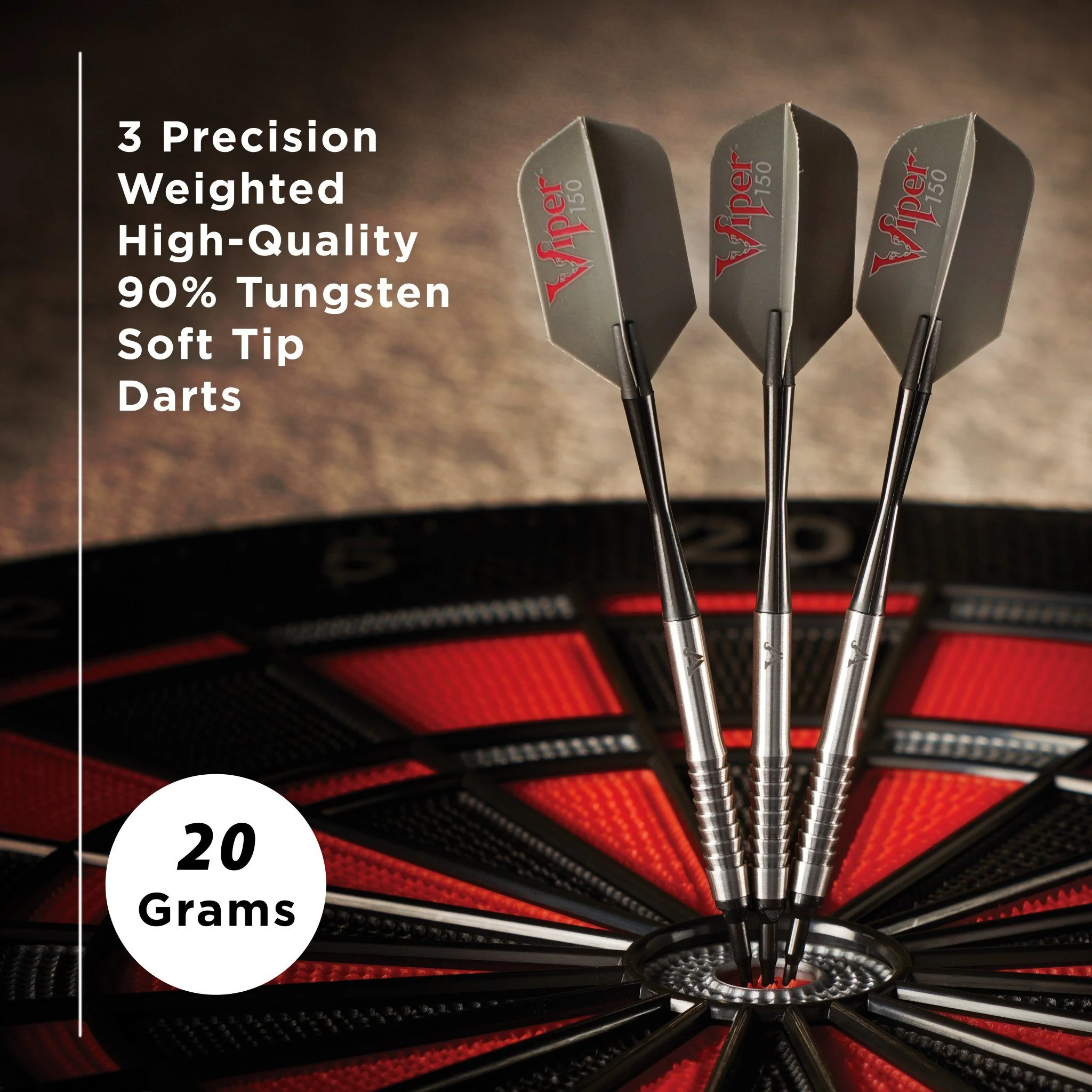 [OPEN BOX]  Viper V-Factor Darts 90% Tungsten Soft Tip Darts Shark Fin Barrel 20 Grams - Image 6