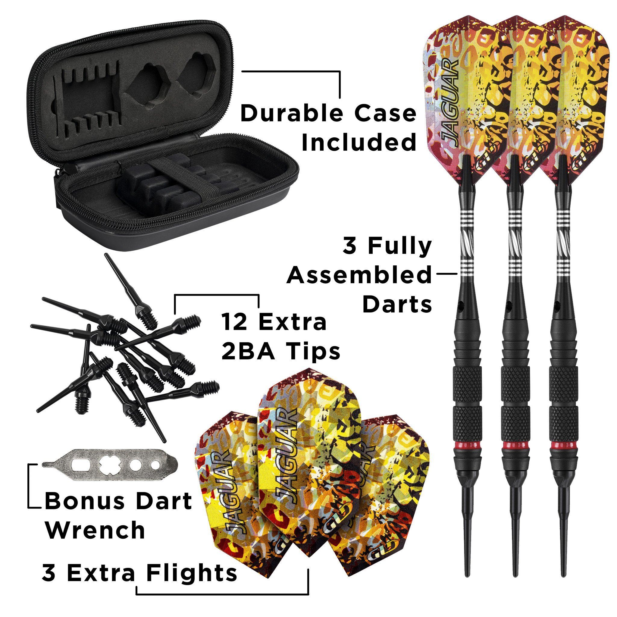 [OPEN BOX]  Viper Jaguar Darts 80% Tungsten Soft Tip Darts 2 Knurled Rings 18 Grams - Image 4