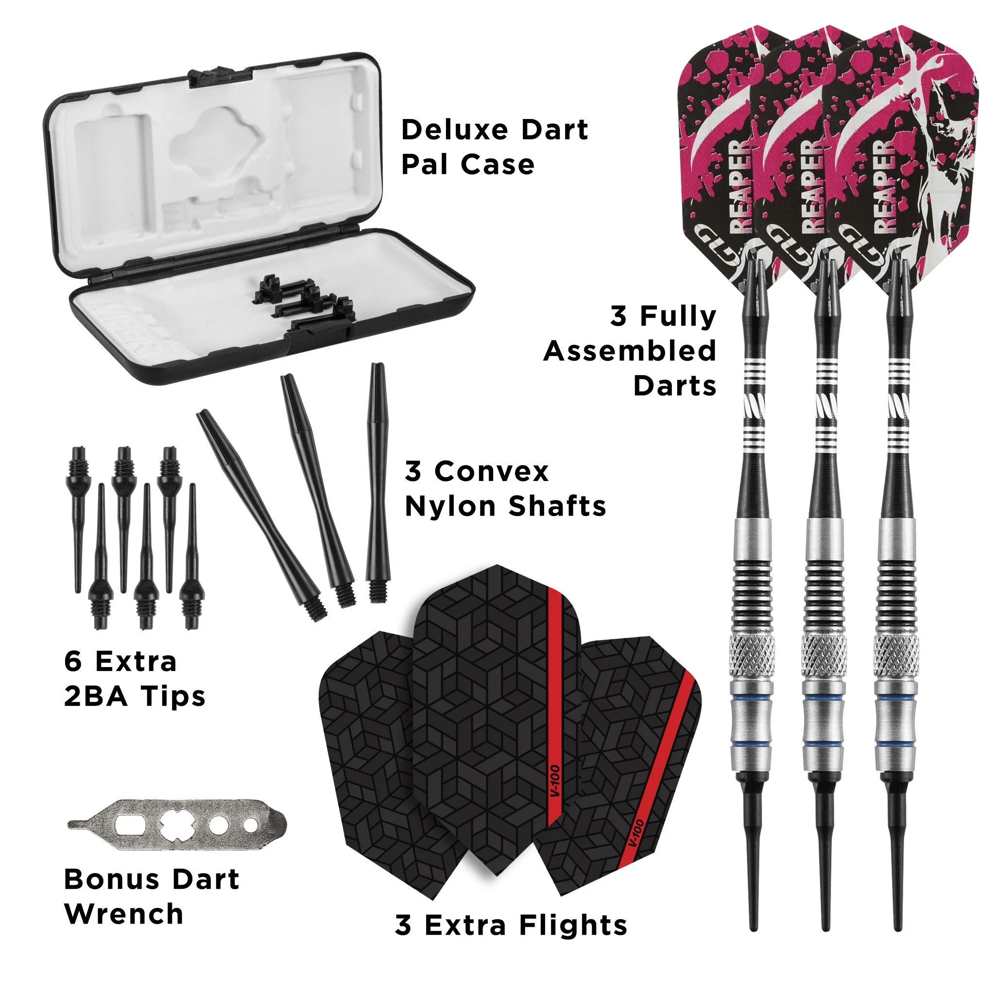 [OPEN BOX]  Viper Grim Reaper Darts 80% Tungsten Soft Tip Darts Blue Rings - Image 4