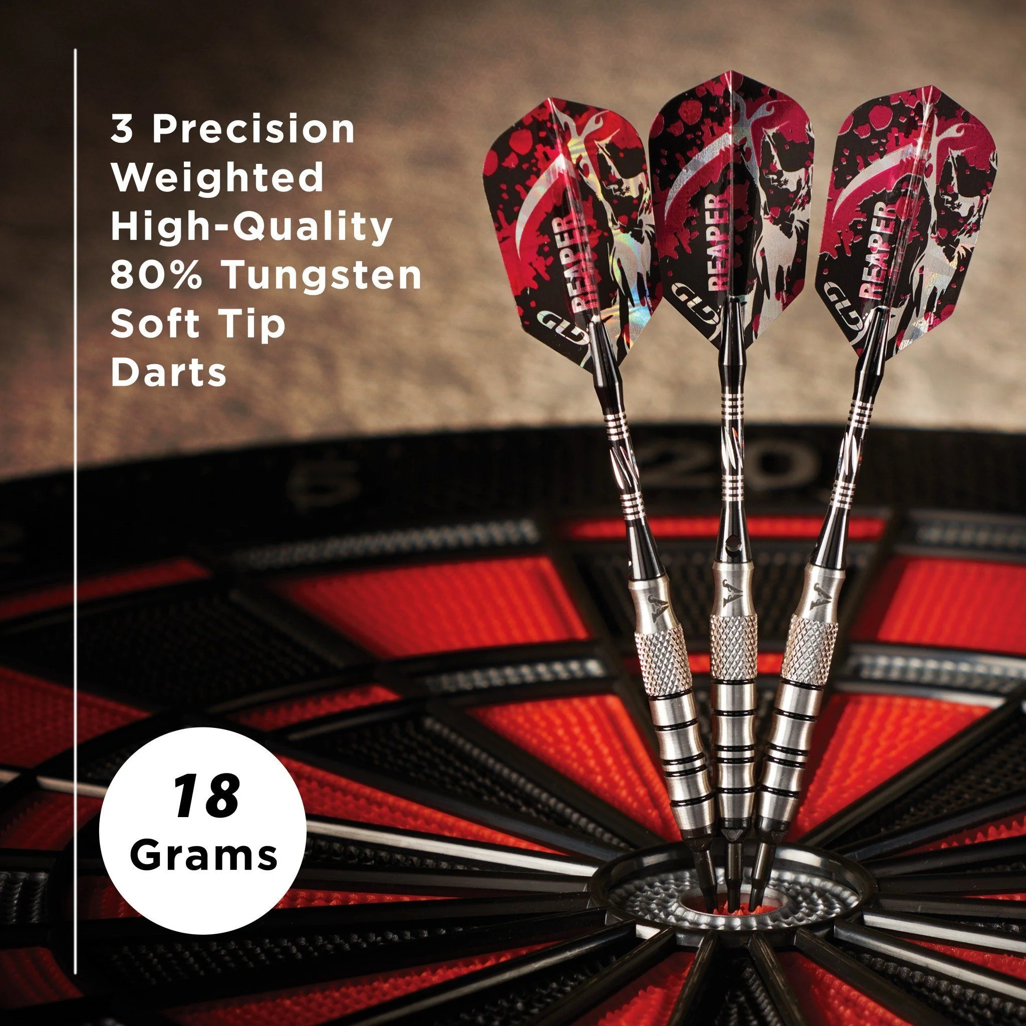 [OPEN BOX]  Viper Grim Reaper Darts 80% Tungsten Soft Tip Darts Black Rings - Image 7