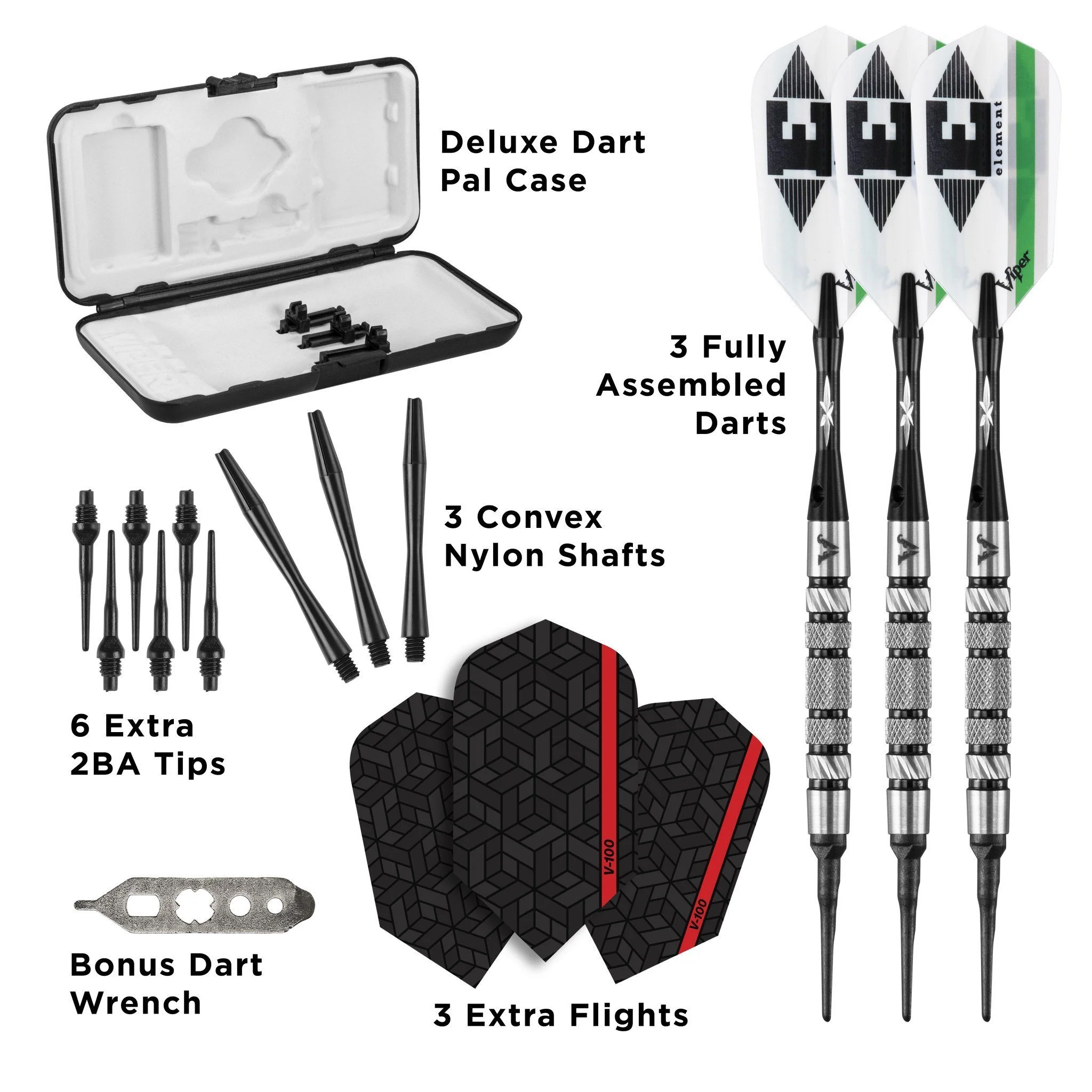 [OPEN BOX]  Viper Element Darts 90% Tungsten Soft Tip Darts Knurled Barrel 18 Grams - Image 4