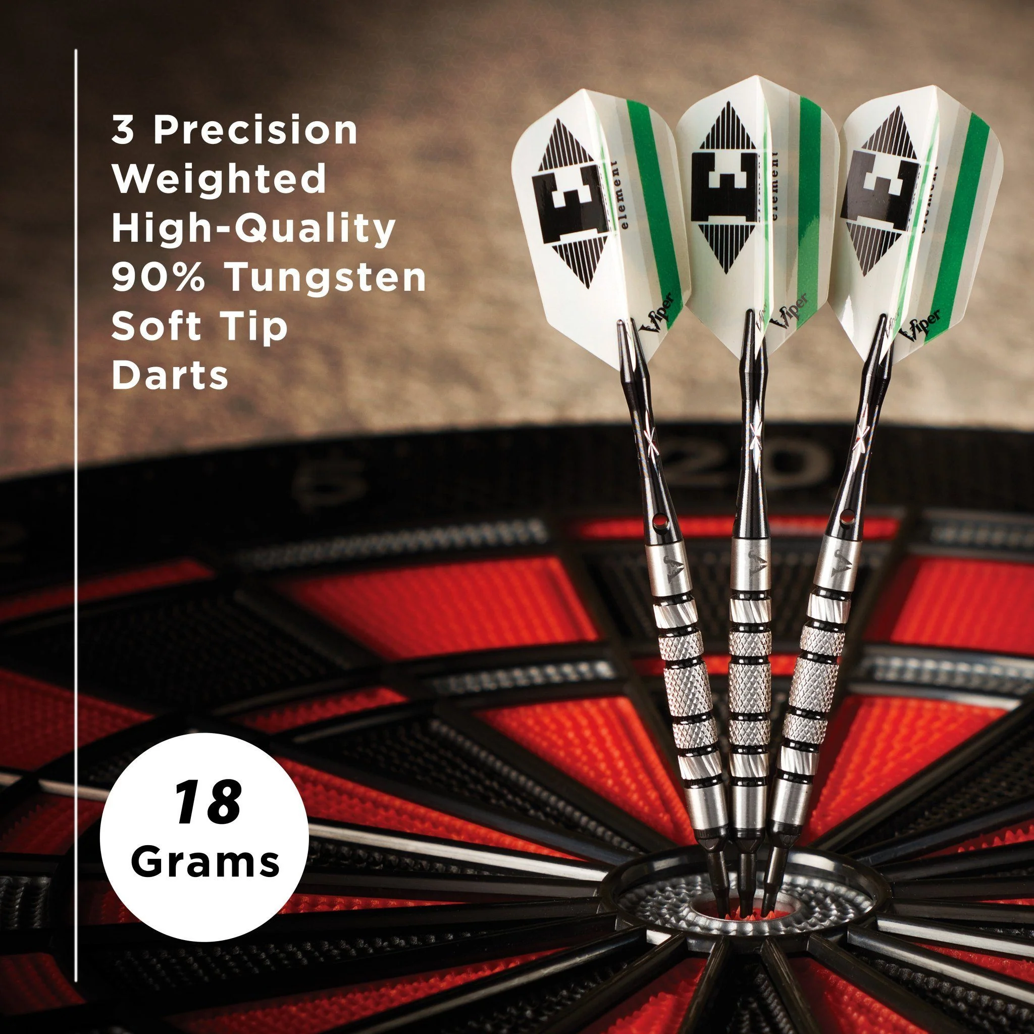 [OPEN BOX]  Viper Element Darts 90% Tungsten Soft Tip Darts Knurled Barrel 18 Grams - Image 6