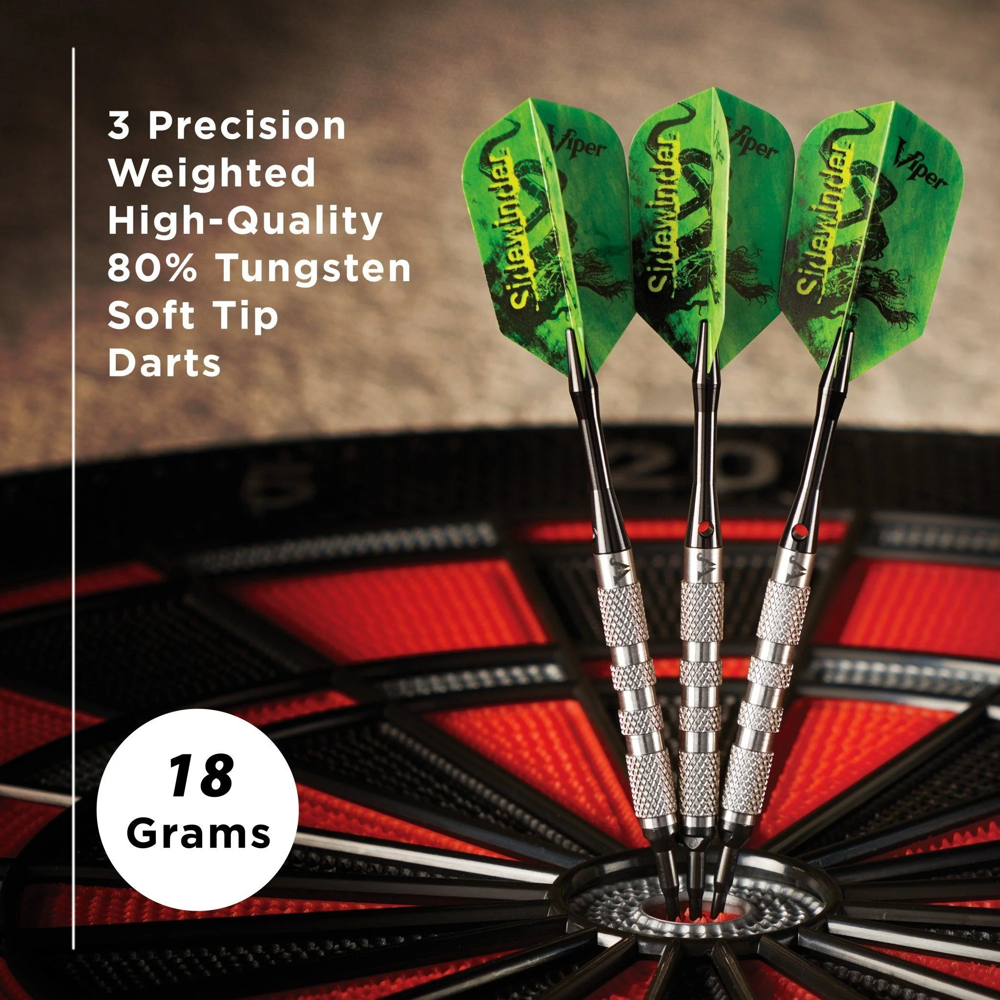[OPEN BOX]  Viper Sidewinder Darts 80% Tungsten Soft Tip Darts Knurled Barrel 18 Grams - Image 6