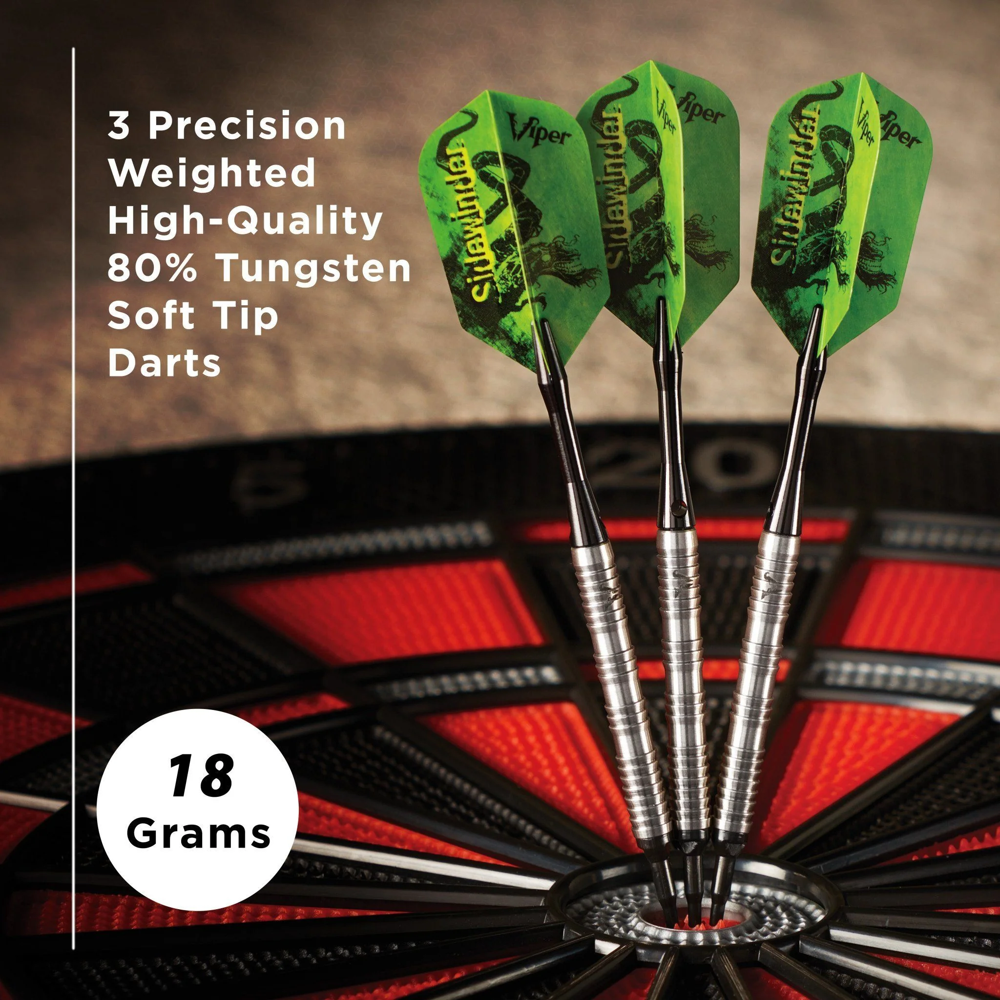 [OPEN BOX]  Viper Sidewinder Darts 80% Tungsten Soft Tip Darts Shark Fin Barrel 18 Grams - Image 6