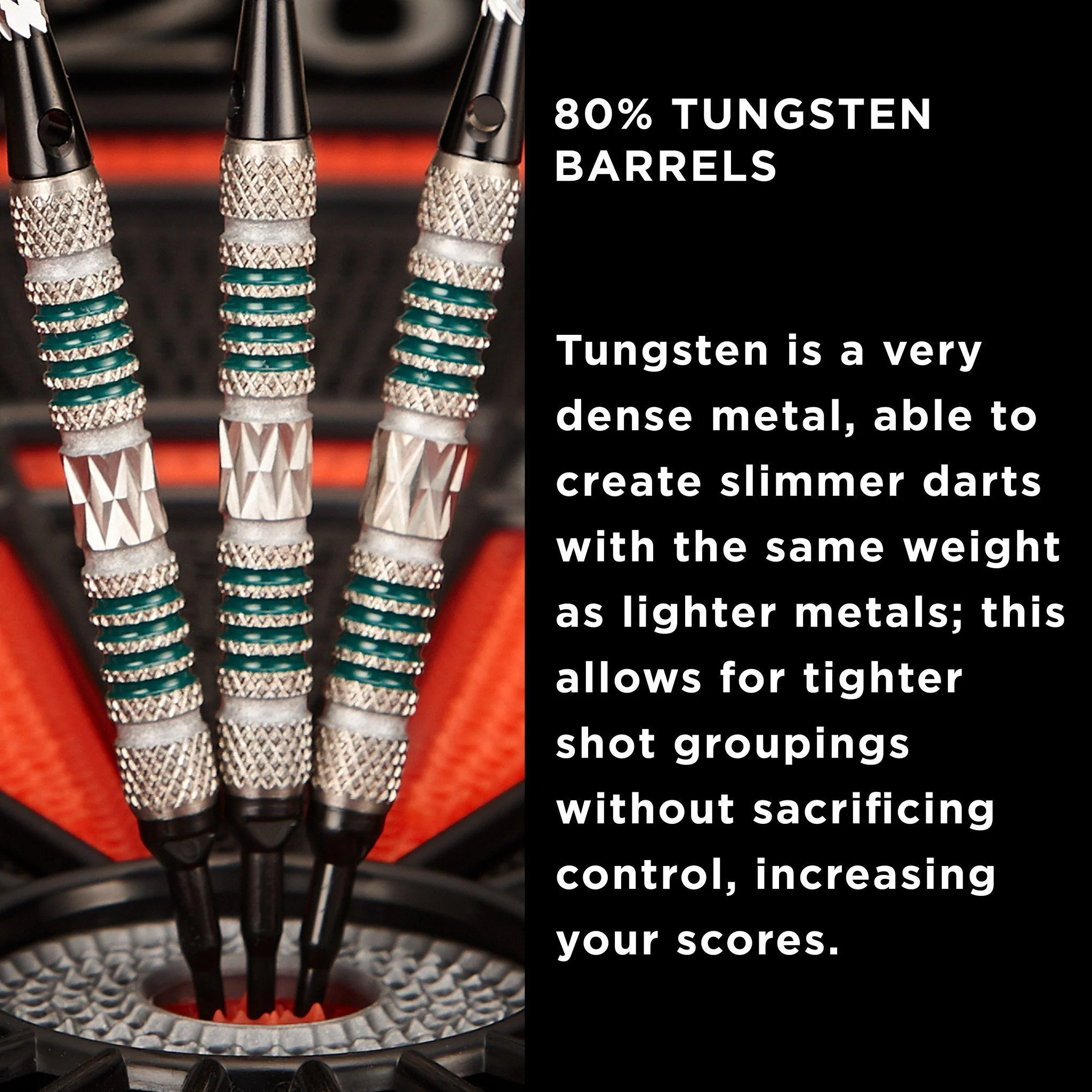 [OPEN BOX]  Viper Astro Darts 80% Tungsten Soft Tip Darts Green Rings 18 Grams - Image 5