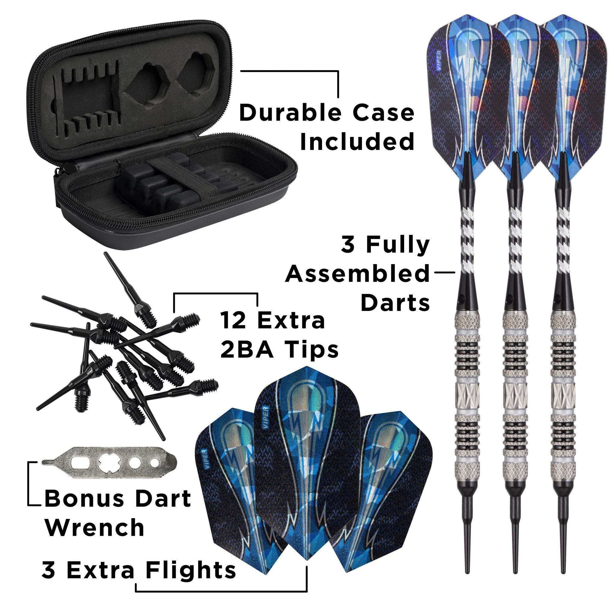 [OPEN BOX]  Viper Astro Darts 80% Tungsten Soft Tip Darts Black Rings - Image 4