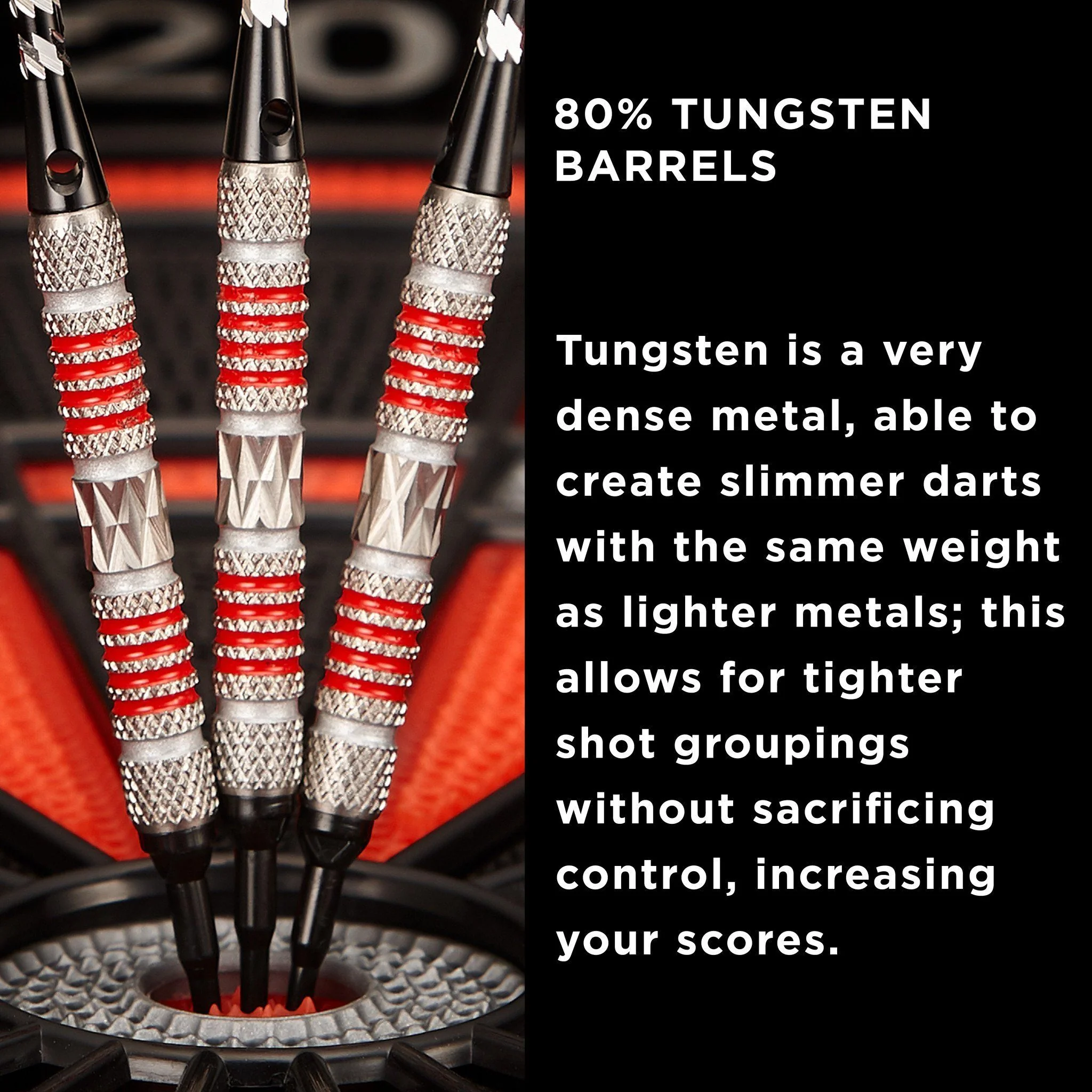 [OPEN BOX]  Viper Astro Darts 80% Tungsten Soft Tip Darts Red Rings 18 Grams - Image 5