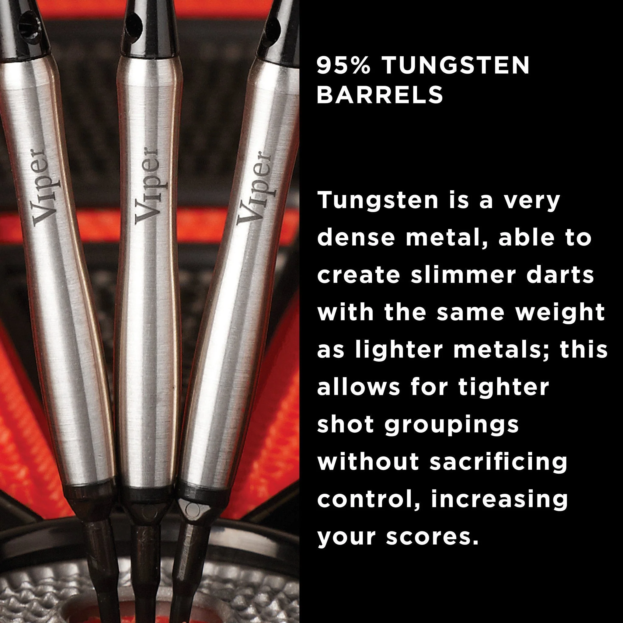 [OPEN BOX]  Viper Sinister Darts 95% Tungsten Soft Tip Darts Tapered Barrel 18 Grams - Image 6
